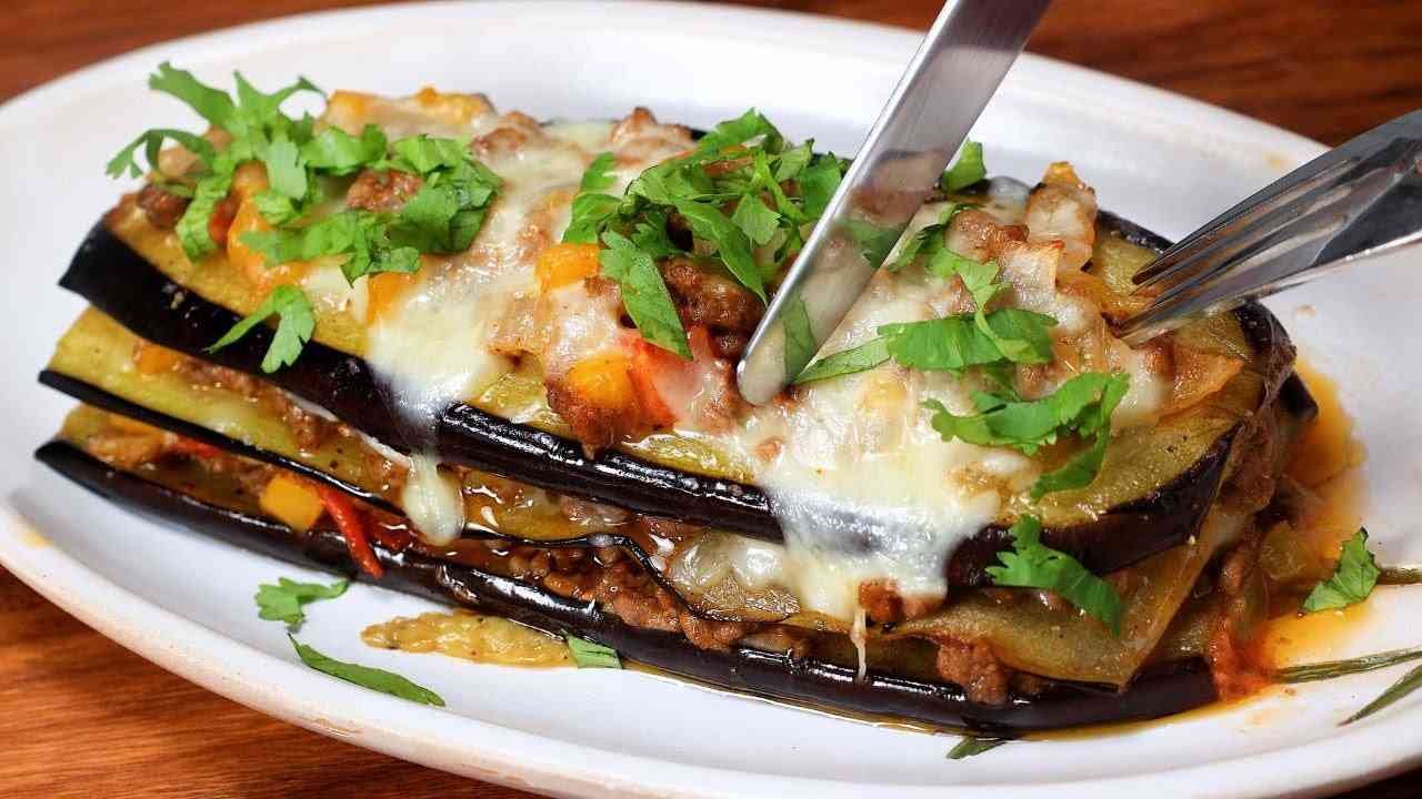 Savory Eggplant and Ground Beef Skillet - Beef